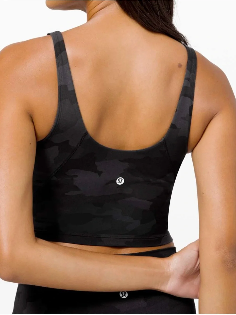Lululemon align tank top camo heritage 365 deep coal women’s 8 camouflage crop t